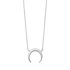 Sterling Silver Crescent Moon Necklace