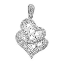 Load image into Gallery viewer, Sterling Silver Pendant with CZ - HeartAnd Pendant Height 26mm