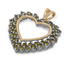 Load image into Gallery viewer, Sterling Silver Heart Pendant with CZAnd Pendant Height 27mm