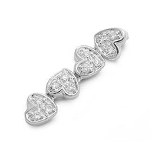 Load image into Gallery viewer, Sterling Silver Heart Pendant with CZAnd Pendant Height 31mm
