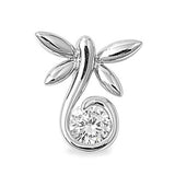 Sterling Silver Fancy Dragonfly Pendant with Clear CZ