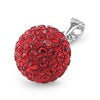 Sterling Silver With Red Crystal Pendant