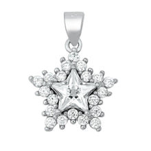Load image into Gallery viewer, Sterling Silver Clear CZ Star Pendant - silverdepot