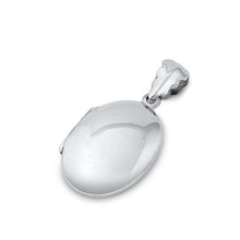 Load image into Gallery viewer, Sterling Silver Oval Locket Pendant-Height 23.3mm, Width 17mm