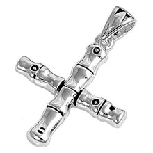 Load image into Gallery viewer, Sterling Silver Cross Plain PendantAnd Pendant Height 20mm
