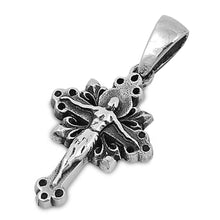 Load image into Gallery viewer, Sterling Silver Jesus Plain Cross PendantAnd Pendant Height 20mm
