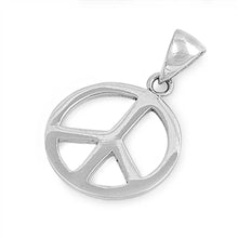 Load image into Gallery viewer, Sterling Silver Peace Sign Shape PendantAndHeight 18mm