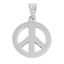 Load image into Gallery viewer, Sterling Silver Peace Sign Shape PendantAndHeight 22mm