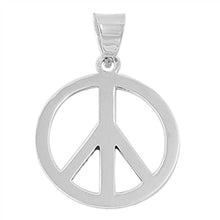 Load image into Gallery viewer, Sterling Silver Peace Sign Shape PendantAndHeight 30mm