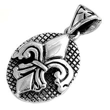 Load image into Gallery viewer, Sterling Silver Fleur De Lise Shape PendantAndHeight 34mm
