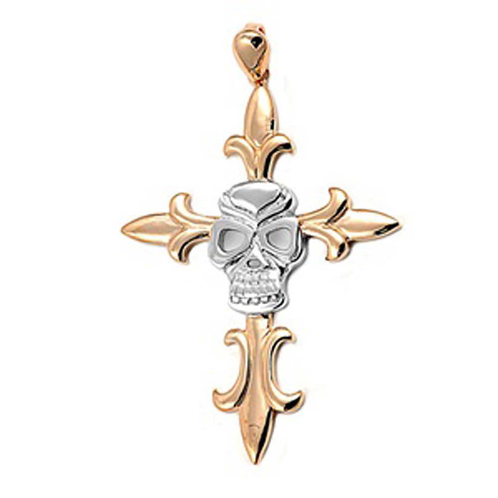 Sterling Silver Skull Shape PendantAndHeight 72mm