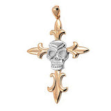 Sterling Silver Skull Shape PendantAndHeight 72mm