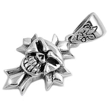 Load image into Gallery viewer, Sterling Silver Oxidized Skull Shape PendantAndHeight 39mm