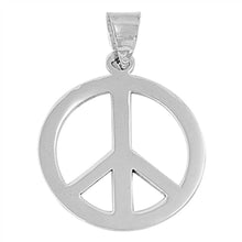 Load image into Gallery viewer, Sterling Silver Peace Sign Shape PendantAndHeight 26mm