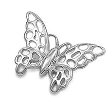 Load image into Gallery viewer, Sterling Silver Trendy Modish Butterfly Pendant with Pendant Height of 19MM