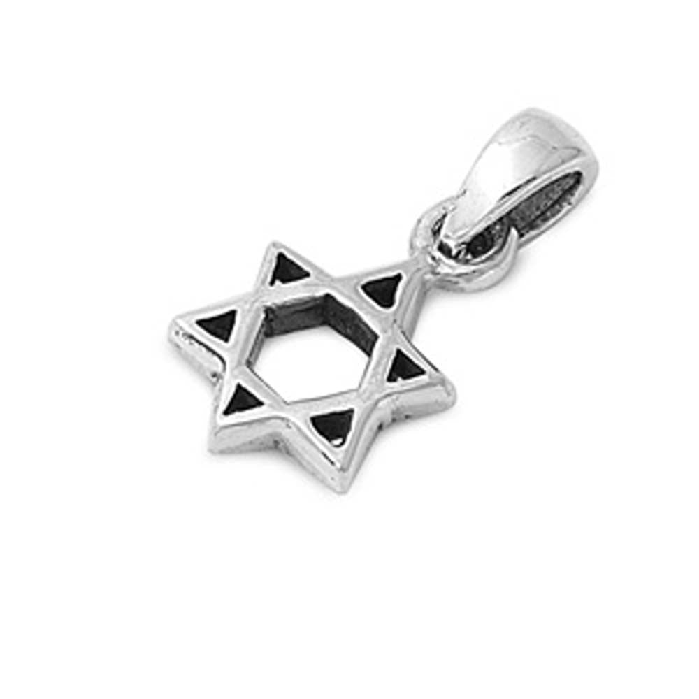 Sterling Silver Star of David Plain Pendant
