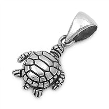 Load image into Gallery viewer, Sterling Silver Vintage Style Sea Turtle Pendant with Pendant Height of 14MM
