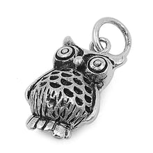Load image into Gallery viewer, Sterling Silver Owl Shape PendantAndHeight 17mm
