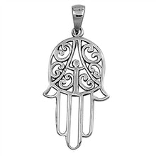 Load image into Gallery viewer, Sterling Silver Fancy Hand of God Pendant with Filigree DesignAnd Pendant Height of 33MM