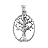 Sterling Silver Tree of Life Plain Pendant