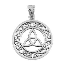Load image into Gallery viewer, Sterling Silver Celtic Claddagh Shape PendantAndHeight 27mm