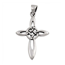 Load image into Gallery viewer, Sterling Silver Celtic Plain Cross Pendant