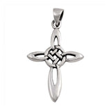Sterling Silver Celtic Plain Cross Pendant
