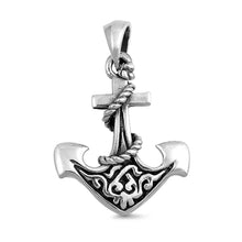 Load image into Gallery viewer, Sterling Silver Anchor Shape Pendant, Height 21mm
