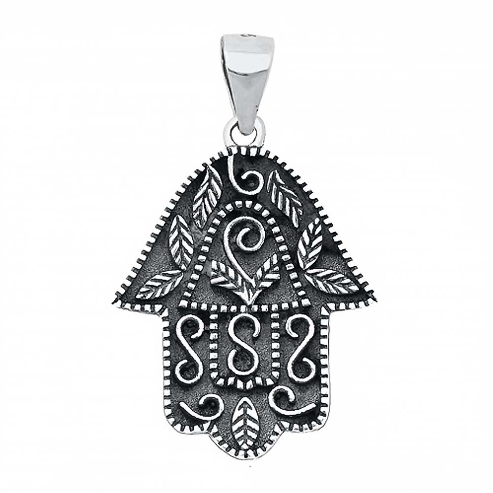 Sterling Silver Hamsa Shaped Pendant
