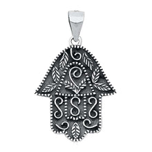 Load image into Gallery viewer, Sterling Silver Hamsa Shaped Pendant