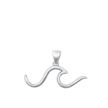 Load image into Gallery viewer, Sterling Silver Oxidized Wave Pendant - silverdepot