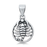 Sterling Silver Scorpion Plain Pendant