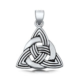 Sterling Silver Trinity Knot  Plain Pendant