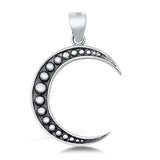 Sterling Silver Moon Plain Pendant