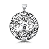 Sterling Silver Oxidized Tree of Life Pendant