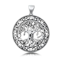 Sterling Silver Oxidized Tree of Life Pendant