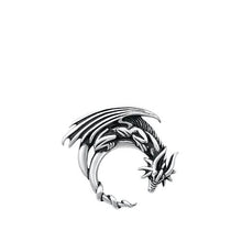 Load image into Gallery viewer, Sterling Silver Oxidized Dragon Pendant