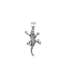 Load image into Gallery viewer, Sterling Silver Oxidized Lizard Pendant