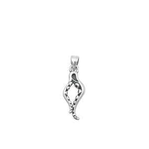 Sterling Silver Oxidized Tentacles Pendant