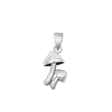 Load image into Gallery viewer, Sterling Silver Oxidized Mushrooms Pendant-17.5mm
