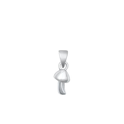 Sterling Silver Oxidized Mushrooms Pendant-10.2mm