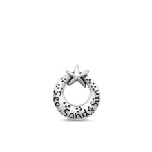 Load image into Gallery viewer, Sterling Silver Oxidized Sea, Sand, Sun And Star Pendant Face Height-18.8mm