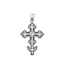 Load image into Gallery viewer, Sterling Silver Oxidized Cross Pendant-23.9mm