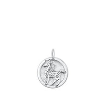 Load image into Gallery viewer, Sterling Silver Rhodium Plated Chinese Zodiac Horse Pendant