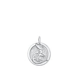 Sterling Silver Rhodium Plated Chinese Zodiac Rat Pendant