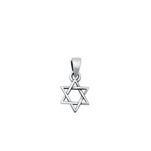 Load image into Gallery viewer, Sterling Silver Oxidized Star of David Pendant-11 mm