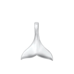 Sterling Silver Polished Whale Tail Pendant