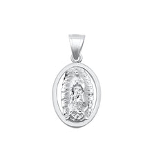 Load image into Gallery viewer, Sterling Silver Polished Virgin Mary Pendant