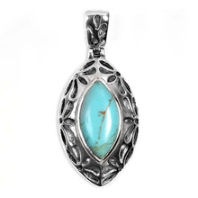 Load image into Gallery viewer, Sterling Silver Turquoise Stone Pendant