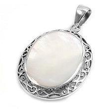 Load image into Gallery viewer, Sterling Silver Pearl Stone Pendant